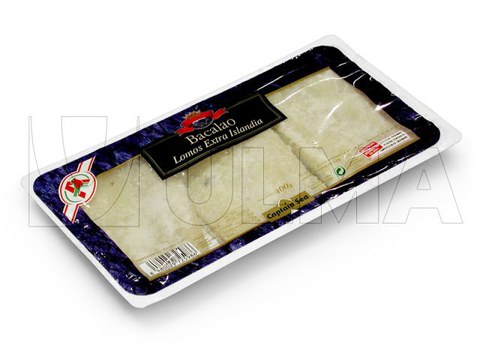 Arraina film gogor termoformatuan ontziratzea Arraina film gogor termoformatuan ontziratzea