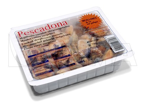 Muskuilu egosi ultraizoztuak termoformatuak ontziratzea Muskuilu egosi ultraizoztuak termoformatuak ontziratzea