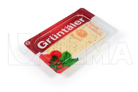 Gazta xerrak termoformatuan ontziratzea atmosfera eraldatuan (MAP) film gogorrean