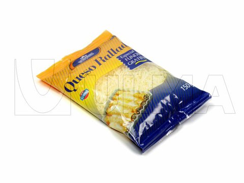 Gazta birrindua makina bertikalean ontziratzea, atmosfera eraldatuan eta film xaflatuan