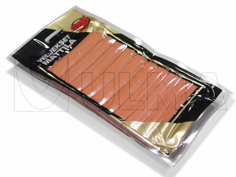 Saltxitxak hutsean termoformatutako film malguan ontziratzea