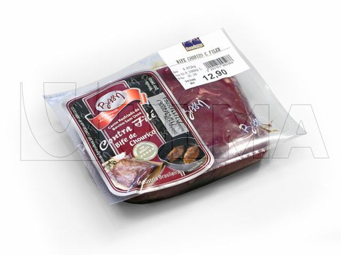 Haragi freskoa hutsean termoformatuan ontziratzea