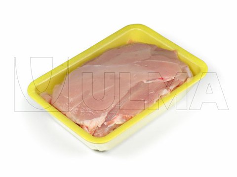 Oilasko-bularkiak erretiluan ontziratzea film luzagarrian