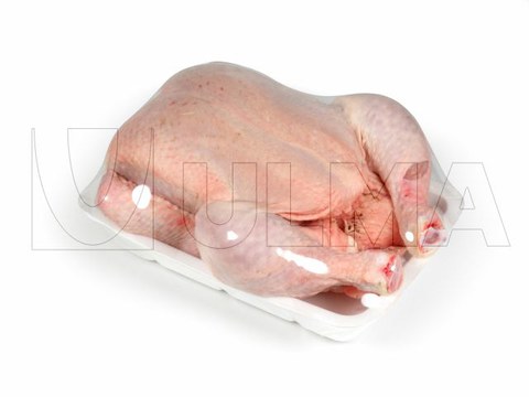 Oilasko osoa erretiluan ontziratzea film luzagarrian