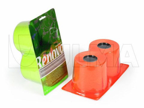 Komuneko paper bilkariak ontziratzea film inprimatuzko estalkiarekin