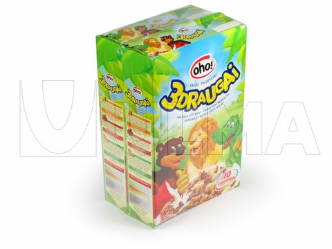 Zereal kaxen multzoa poliolefina film erretraktilez ontziratzea