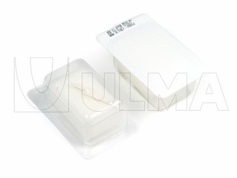 Eskuilak belakiarekin ontziratzea + espatula arraskatzailea + desinfektatzaile povidona termoformatuan film gogorreab ontziratzea