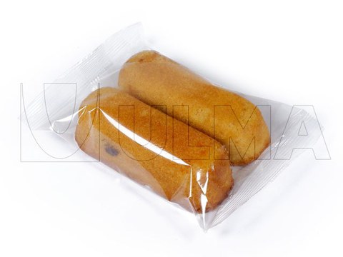 Bi bizkotxo txokolatezko ontziratzea flow packean (hffs)