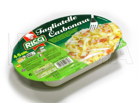 Aurrez prestatutako pasta erretilu gogorrean termozigilatuan ontziratzea