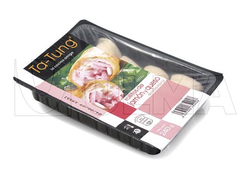 Urdaiazpiko biribilkiak eta gazta termofirmatuan ontziratzea atmosfera eraldatuarekin (MAP)